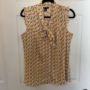 Tommy Hilfiger Sleeveless Giraffe Print Blouse